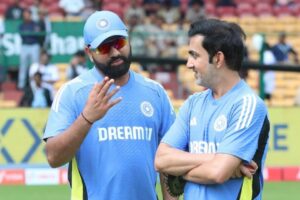 गौतम गंभीर, Gautam Gambhir with Rohit Sharma